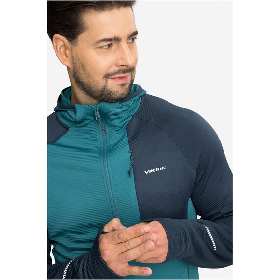 VIKING Bluza męska Birger rozpinana z kapturem niebiesko granatowa, Kolor: niebieski, Rozmiar: M, 5 zdjęcie