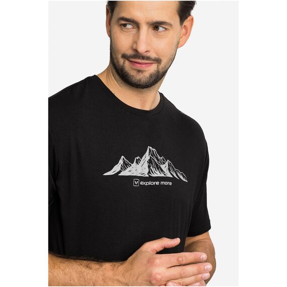 VIKING T-shirt męski Lenta Bamboo Light czarny, Kolor: czarny, Rozmiar: XXL, 6 zdjęcie