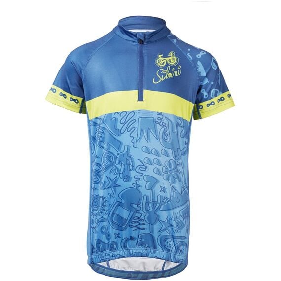Koszulka Rowerowa Dziecięca SILVINI Junior Jersey Scrivia CD1434, Kolor: niebieski, Rozmiar: 110/116