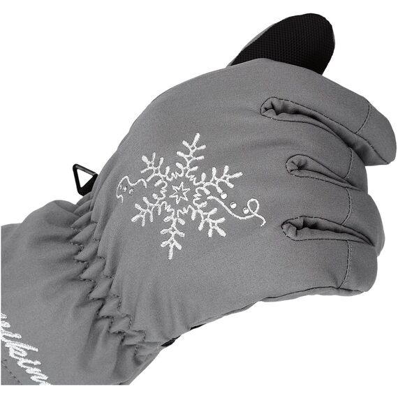 VIKING Rękawice Aliana Ski Lady z kryształkami szare, Kolor: szary, Rozmiar: 6, 2 zdjęcie