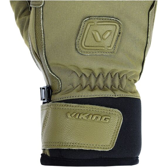 Rękawice Zimowe ze Skórą Naturalną VIKING Knox Multifunction, Kolor: khaki, Rozmiar: 9, 4 zdjęcie