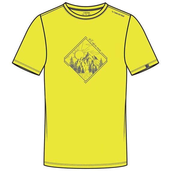 VIKING T-shirt Lako Bamboo Man, Kolor: żółty, Rozmiar: L
