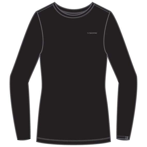 VIKING Longsleeve Teres Bamboo Lady, Kolor: czarny, Rozmiar: M