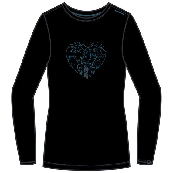 VIKING Longsleeve Lako Bamboo Lady, Kolor: czarny, Rozmiar: XS, 2 zdjęcie