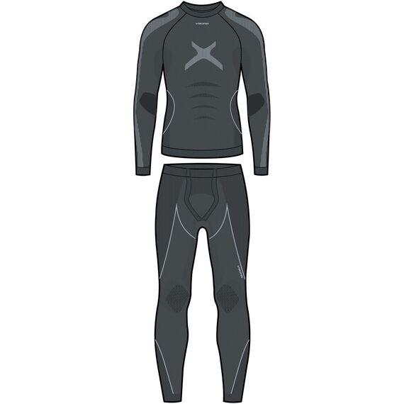 VIKING Bielizna termiczna męska Primeone Man Set szara, Kolor: szary, Rozmiar: S, 2 zdjęcie