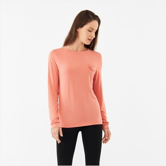 VIKING Longsleeve Escalante Bamboo Lady, Kolor: różowy, Rozmiar: XS