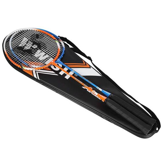WISH 330K Zestaw 2 Rakiet Do Badmintona Niebieska i pomarańczowa, 7 zdjęcie