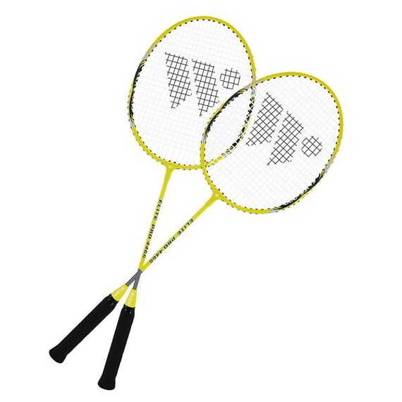 WISH 4466 Zestaw 2 Rakiet Do Badmintona Żółty + Lotki 3 Szt + Siatka + Linie, 2 zdjęcie