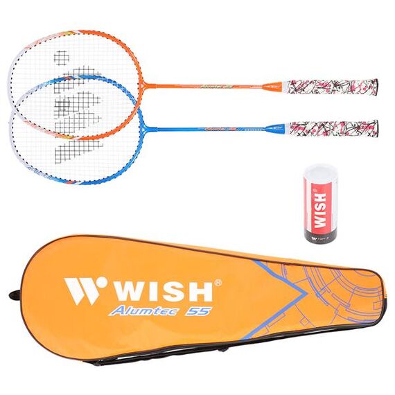WISH 55K Zestaw 2 Rakiet Do Badmintona + Lotki 3 Szt, 10 zdjęcie