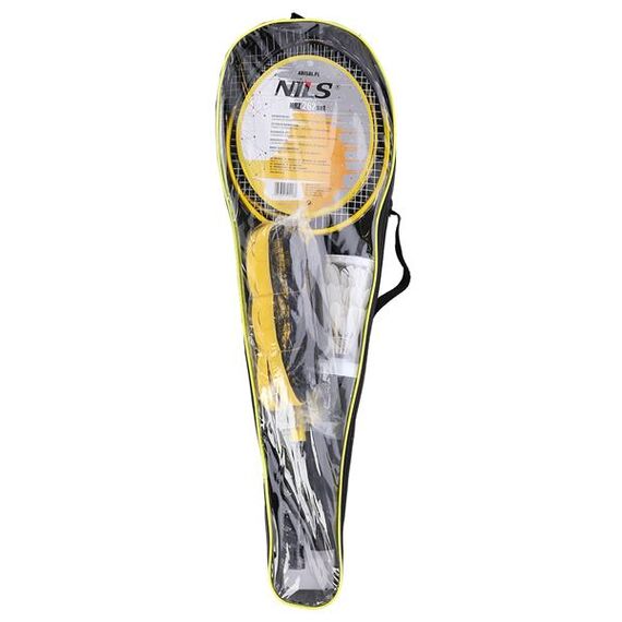 NILS Aluminium / Zestaw Do Badmintona 2 Rakiety + 3 Lotki z Piór + Siatka 600x60cm + Pokrowiec, 6 zdjęcie