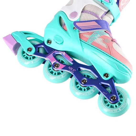 NILS EXTREME Biało-Miętowe Łyżworolki Extreme, Rozmiar: 35-38, 4 zdjęcie