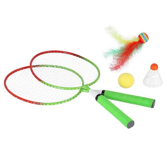 NILS Steel / Zestaw Do Badmintona 2 Rakiety + Lotki + Piłeczki dla dzieci, 5 zdjęcie
