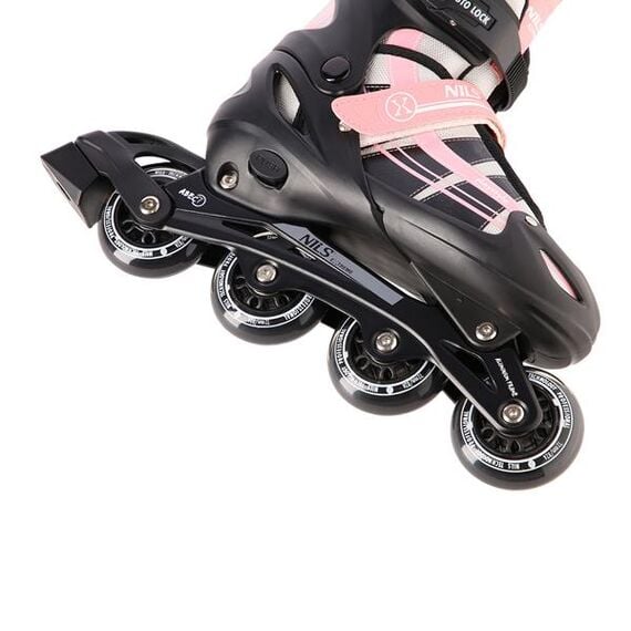 NILS EXTREME NH18366A 2W1 Różowo-Białe Łyżworolki z wymienną płozą hokejową Extreme, Rozmiar: 31-34, 5 zdjęcie