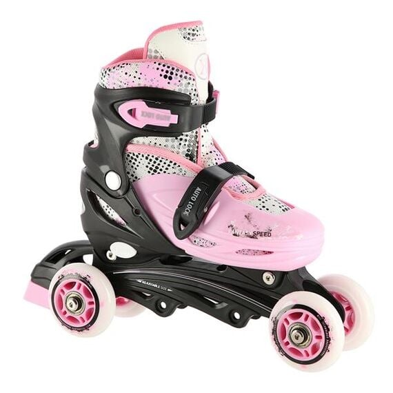 NH18331 Łyżworolki Z Wymienną Płozą Hokejową 4W1 Różowe NILS EXTREME, Rozmiar: S (31-34), 13 zdjęcie