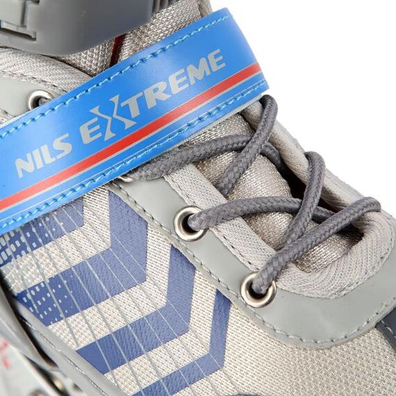 NH18192 4W1 Łyżworolki Z Wymienną Płozą Hokejową Szaro-Niebieskie NILS EXTREME, Kolor: szary, Rozmiar: 39-43, 9 zdjęcie