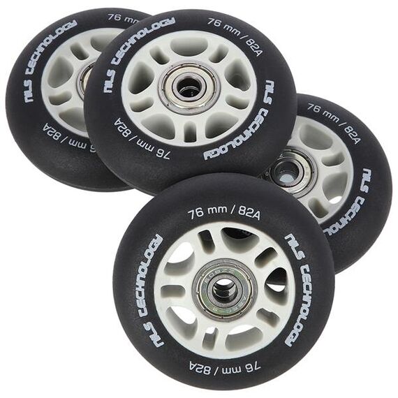 NILS EXTREME 76X24 82A Czarne Matowe (4 szt) + Abec-9 (8 szt) Zestaw Extreme