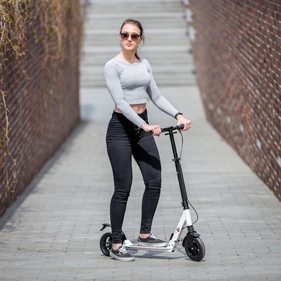 HM208T White Hulajnoga z Hamulcem Tarczowym NILS EXTREME, 18 zdjęcie