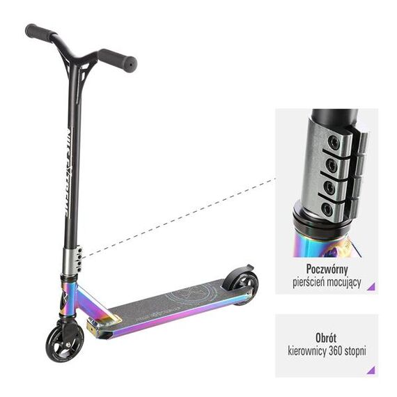 HS109 Neon Hulajnoga Do Trików NILS EXTREME, 3 zdjęcie