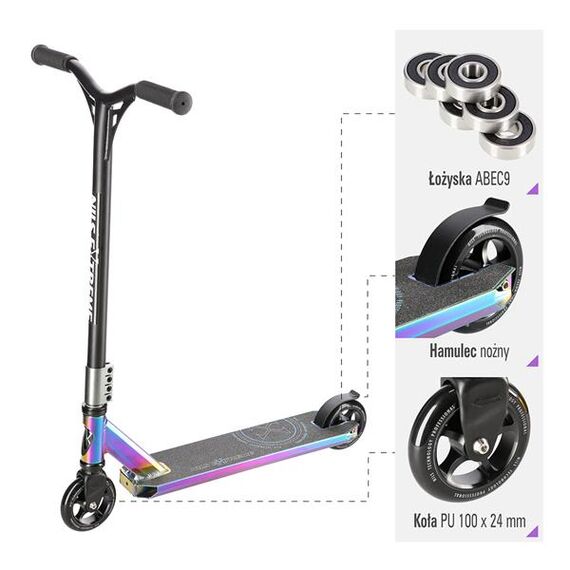 HS109 Neon Hulajnoga Do Trików NILS EXTREME, 4 zdjęcie