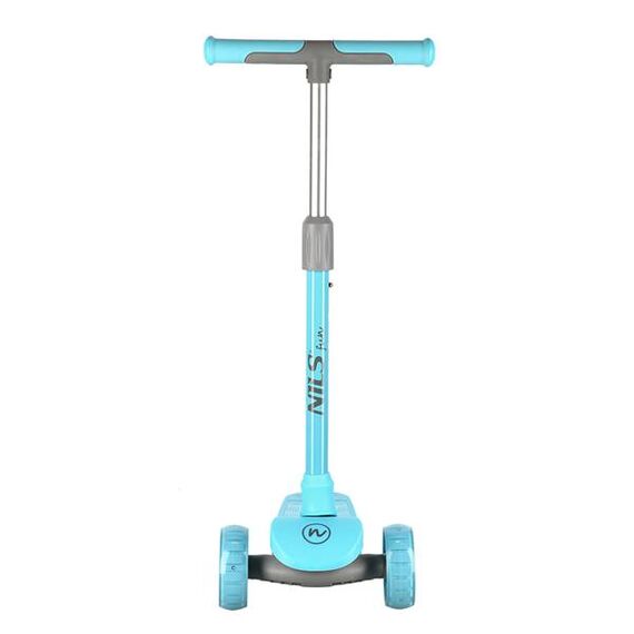 NILS FUN Turquoise Hulajnoga dziecięca Fun wysokość 81 cm, LED kółka i podest, 4 zdjęcie