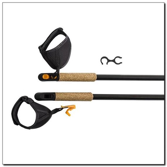 NILS Kije Nordic Walking aluminiowe z regulacją wysokości od 82 do 140 cm czarne, 3 zdjęcie