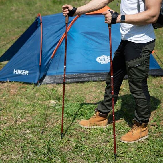 NILS Red Kije Nordic Walking z regulacją wysokości od 87 do 135 cm, 9 zdjęcie