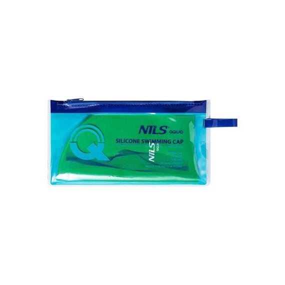 Czepek Silikonowy Jednokolorowy NQC NILS AQUA, Kolor: zielony, 3 zdjęcie