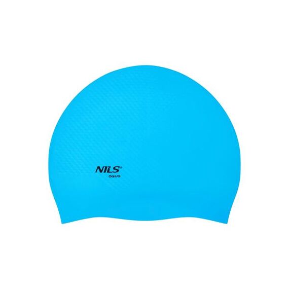 NILS AQUA NQC Jednokolorowy Czepek Silikonowy Dots Aqua błękitny, Kolor: błękitny, 2 zdjęcie NILS AQUA NQC Jednokolorowy Czepek Silikonowy Dots Aqua błękitny, Kolor: błękitny, 2 zdjęcie