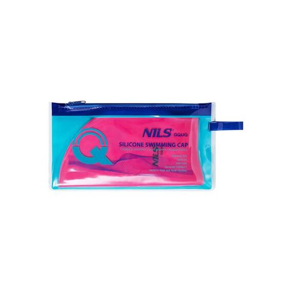 Czepek Silikonowy Jednokolorowy NQC NILS AQUA, Kolor: różowy, 3 zdjęcie