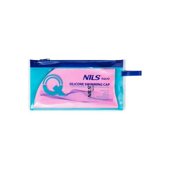 Czepek Silikonowy Jednokolorowy NQC NILS AQUA, Kolor: jasnoróżowy, 3 zdjęcie