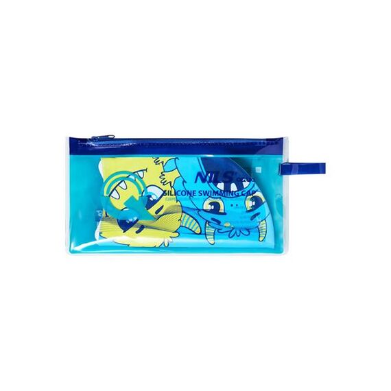 NQC Monster Czepek Silikonowy Dziecięcy Niebieski NILS AQUA, 3 zdjęcie