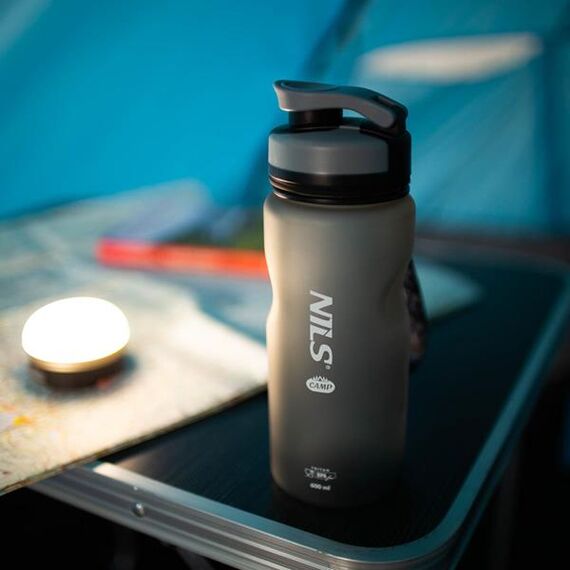 NILS CAMP NC1740 butelka na wodę bidon sportowy 600ml różowa, Kolor: czarny, 2 zdjęcie