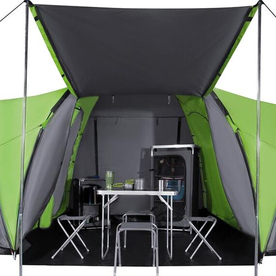 NILS CAMP namiot turystyczny z przedsionkiem rodzinny NC6031 HIGHLAND, Kolor: zielony, 4 zdjęcie