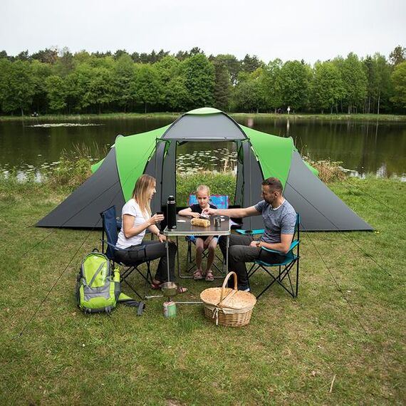 NILS CAMP namiot turystyczny z przedsionkiem rodzinny NC6031 HIGHLAND, Kolor: zielony, 3 zdjęcie
