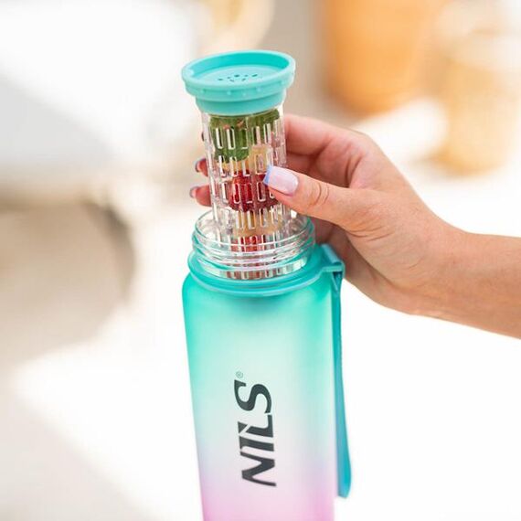 NILS CAMP NCD04 butelka na wodę 950ml tritanowa bidon sportowy niebieska, Kolor: różowy, 5 zdjęcie