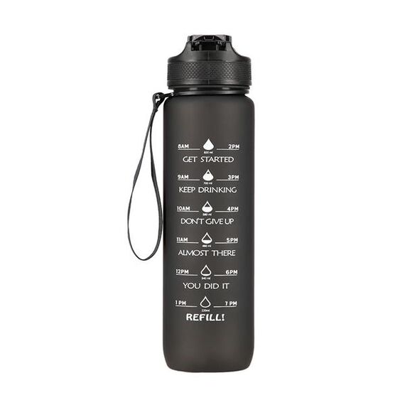 NILS CAMP NCD68 butelka tritanowa butelka na wodę 1000 ml pomarańczowa/niebieska, Kolor: czarny, 7 zdjęcie