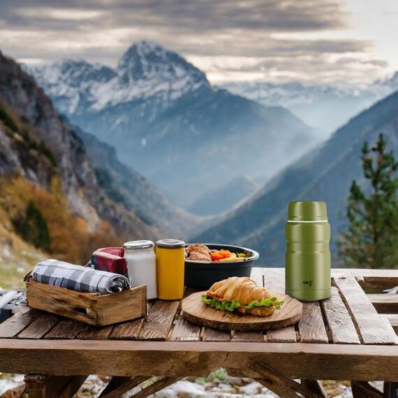 NILS CAMP NCT02 Termos Zestaw 750ml, Kolor: zielony, Pojemność (litry): 750 ml, 11 zdjęcie