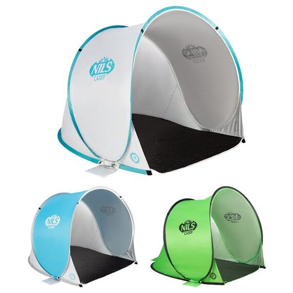 NILS NC3173 Szaro-Turkusowy Namiot Plażowy Samorozkładający Podłoga Camp, 28 zdjęcie
