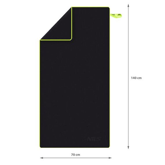 NILS NCR11 Ręcznik Z Mikrofibry 140X70 cm, Kolor: czarny, 10 zdjęcie