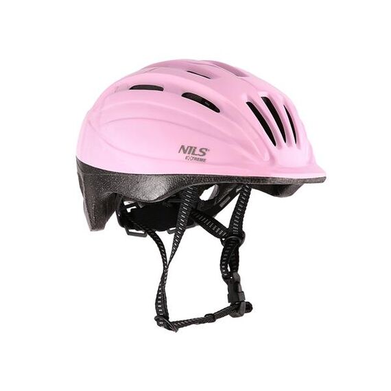 NILS EXTREME kask rowerowy dla dziewczynek MTV62J różowy, Kolor: różowy, Rozmiar: 48-52
