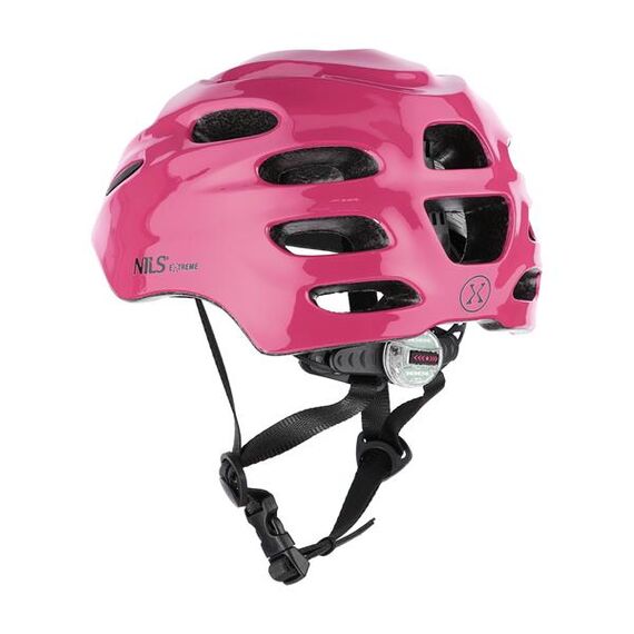 MTW01 Kask Led NILS EXTREME, Kolor: różowy, Rozmiar: XS (43-49 cm), 4 zdjęcie