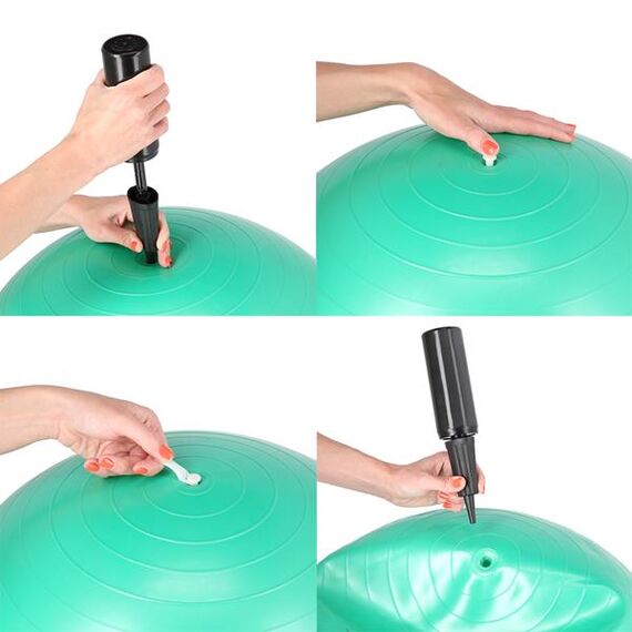 HMS YB01 piłka gimnastyczna fitness do ćwiczeń czarna, Kolor: inny kolor, Rozmiar: 55 cm, 5 zdjęcie