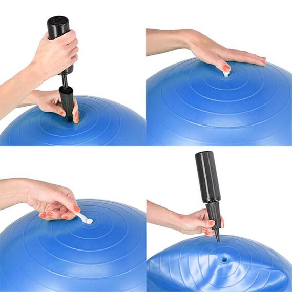 HMS YB01 piłka gimnastyczna fitness do ćwiczeń niebieska, Kolor: niebieski, Rozmiar: 55 cm, 5 zdjęcie