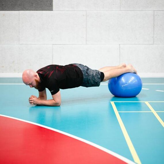 HMS YB01 piłka gimnastyczna fitness do ćwiczeń niebieska, Kolor: niebieski, Rozmiar: 55 cm, 7 zdjęcie