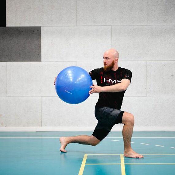 HMS YB01 piłka gimnastyczna fitness do ćwiczeń niebieska, Kolor: niebieski, Rozmiar: 55 cm, 8 zdjęcie