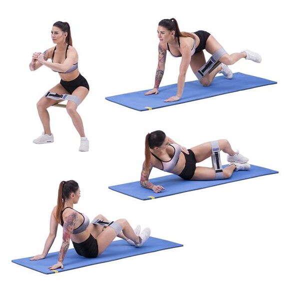 ONE FITNESS HB010 Regulowana Guma Do Ćwiczeń 42 x 8 cm, 4 zdjęcie