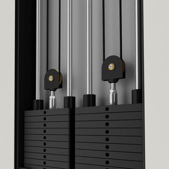 BS302 Brama Przyścienna Treningowa Podwójna Ze Stosem Commercial HMS, 15 zdjęcie