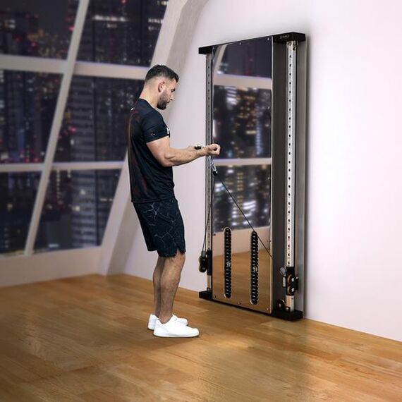 BS302 Brama Przyścienna Treningowa Podwójna Ze Stosem Commercial HMS, 17 zdjęcie