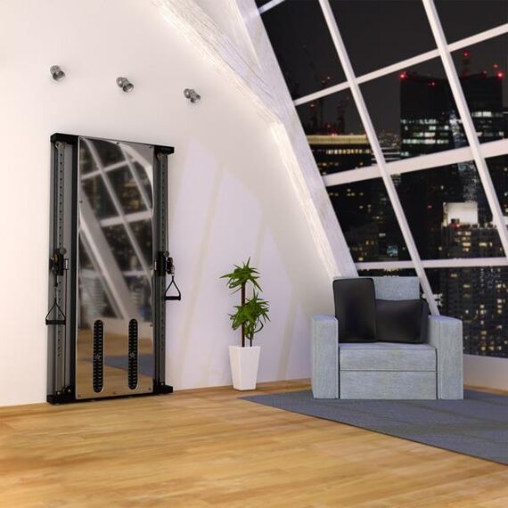 BS302 Brama Przyścienna Treningowa Podwójna Ze Stosem Commercial HMS, 3 zdjęcie