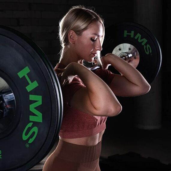 BTBR Set (8 Szt) Zestaw Talerzy Olimpijskich Bumper 140 kg HMS, 16 zdjęcie